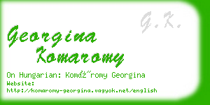 georgina komaromy business card